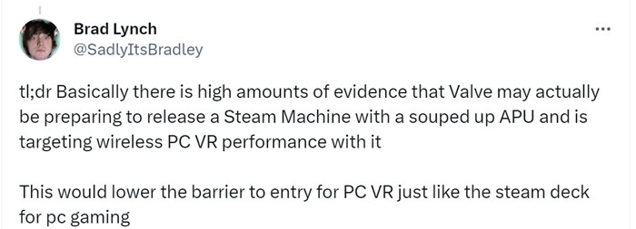 代码挖掘：Valve升级版Steam Machine瞄准无线PC VR