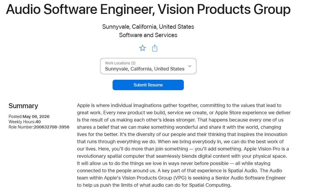 仍在招聘就是没放弃Vision Pro?古尔曼反驳:早已名存实亡,新岗位只为眼镜和visionOS