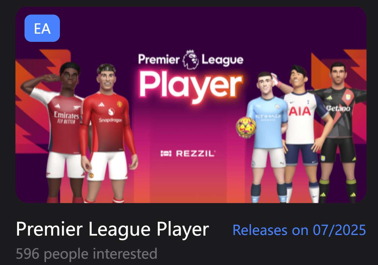 英超官方VR游戏《Premier League Player》7月上线PICO，真实还原赛季标志性时刻