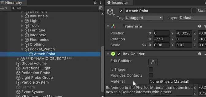 开发者分享：在Unity中配置XR可交互物体的物理与抓取系统