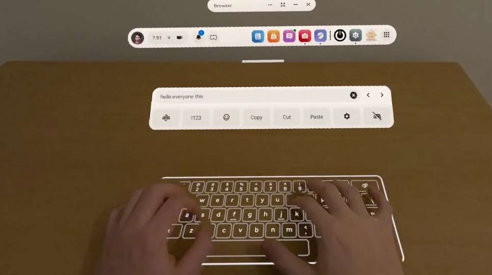 Quest3 v85 PTC：可将任意表面变为虚拟键盘